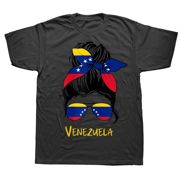 Camiseta divertida de Venezuelan Girl Venezuela ropa informal de algodón con gráfico de estilo veraniego camiseta de manga corta para regalos de cumpleaños ropa para hombre