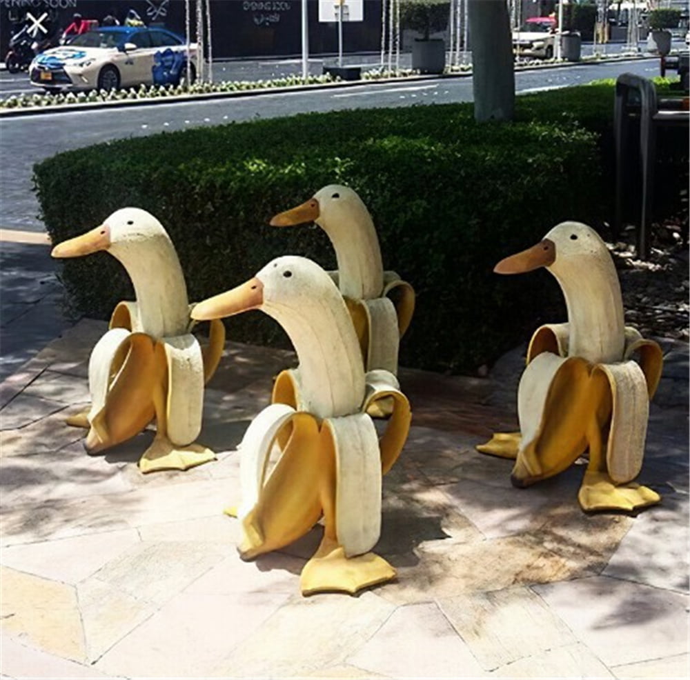 Creative Art-Banana Duck Statue Peeled Banana Duck Decor 2021 Garden Art G7X0 