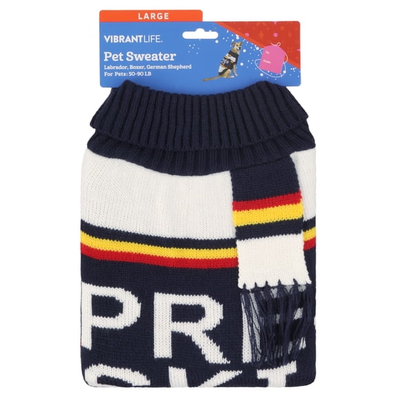 Vibrant Life Holiday Apres Ski Sweater for Dogs, Multicolor, L