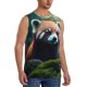 thumbnail image 2 of Balery Forest Plant Raccoon Camisetas sin mangas para hombre, absorbe la humedad y protege contra el mal olor.-X-Large, 2 of 7