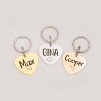 Dog Tag - Dog Tags for Dogs Personalized - Dog Name Tag - Dog Collar Tag - State Pet Id Tag - Dog Id Tag Small Dog - Cat Tag Heart