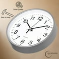 thumbnail image 6 of Clockswise Silver 8-In Analog Clock – Silent, Non-Ticking for Wall, Office Desk, Table and Shelf Battery-Operated Perfect for Home Office, Farmhouse Kitchen Decor, Bathroom, School and Bedroom Decor, 6 of 8