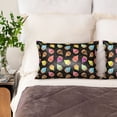 thumbnail image 7 of Silk Pillow Case for Hair And Skin Queen - Colourful Ice Cream Print Black Cooling Sleep Throw Pillow Covers Standard Size 20x30in, comfort Satin Pillowcase with Zipper for Women Men, 7 of 7