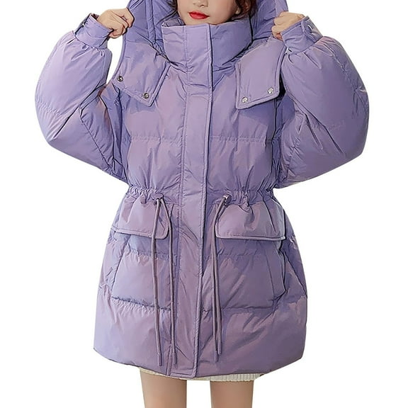 Coerni Girls Winter Jacket Long Quilted Bubble Puffer Parka Jacket With Large Pockets Heavyweight Down Kids Warm Coat