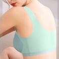 thumbnail image 4 of Dwellite Seamless Bra for Women Breathable Liftup Bra Lightly Sports Bra Underwear Green 36, 4 of 5
