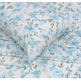 thumbnail image 6 of RUVANTI 100% Cotton Sheets California King Size - 4 Pieces Luxury Bed Sheets - All Seasons Soft & Breathable Sateen Sheets - 16'' Deep Pocket Snug Fit - Blue & Green Floral, Full, 6 of 8