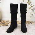 thumbnail image 6 of Dasayo Mid-Calf Boots Women Slouch Dress Black Wide Width Pointed Toe Boots Women Shoes 36, 6 of 9
