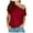 Wine, variant on gakvbuo Off Shoulder Tops For Womens Summer Tops Short Sleeve Sexy Strappy Cold Shoulder Tops Irregularity Cute Tunic Blouse Basictees Tops Shirts