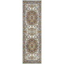 Loomaknoti Alsbrooke Amrenta 2' x 7' Oriental Indoor Runner Rug , Cream/Blue