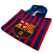 FC Barcelona Childrens/Kids Crest Towelling Hooded Poncho