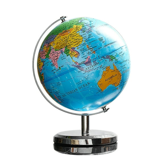 Desktop Decoration 2025 World Globe Desktop Geographic Globe 360°Rotating Earth Geography Globe Vintage Antique Globe Kids Gift Educational World Globe
