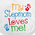 thumbnail image 4 of Inktastic My Stepmom Loves Me Boys or Girls Baby Bib, 4 of 4
