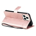 thumbnail image 2 of Nalacover For iPhone 13 Pro Max Case,Luxury 360 Protection Embossed Butterfly PU Leather and Soft TPU Flip Kickstand Magnetic Card Wallet Shockproof Protective Cover with Wrist Strap.Rosegold, 2 of 8