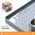 thumbnail image 4 of OTHER LOVE 22"x14" Silicone Pet Food Mat, Waterproof Non-Slip Dog Cat Bowl Mat with Raised Edge, Gray, 4 of 9