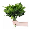 thumbnail image 1 of 6pcs Adornos Decoración Hogar De Plantas Artificiales Green1 hoja verde, 1 of 5
