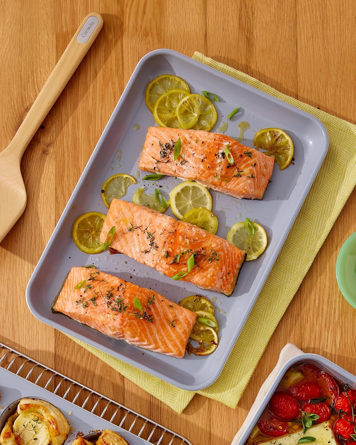 Caraway Nonstick Ceramic Small Baking Sheet (9x13”) – Aluminized Steel Core – Mini Sheet Pan for Baking, Roasting & More - Cream