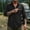 Black, variant on Men's Shirts Long Sleeve Button Down with Pocket Big and Tall Solid Turndown Collar Casual Button Front Zipper Blouse