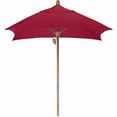 thumbnail image 6 of California Umbrella WOFA604-5414 6 ft. x 6 ft. Fiberglass Market Umbrella Pulley Open Marenti Wood-Sunbrella-Wheat, 6 of 7