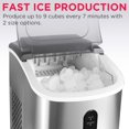thumbnail image 3 of Frigidaire 26 lbs. Retro Bullet Ice Maker, Self-Cleaning Countertop Ice Machine, Stainless Steel, 3 of 7