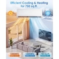 thumbnail image 2 of JFHID 12000 BTU Mini Split Air Conditioner & Heating System,115V, 17 SEER2 Wall-Mounted AC Unit , Inverter,WiFi & App Enabled, Cools up to 750 Sq.Ft, Installation Kit Included, 2 of 8