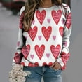 thumbnail image 2 of Azrian Womens Shirts Valentine'S Day Sweatshirt Long Sleeve Pullover Tunic Tops, 2 of 6