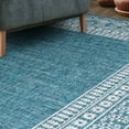thumbnail image 5 of SAFAVIEH Courtyard Emmett Bordered Indoor/Outdoor Area Rug, Blue/Grey, 5'3" x 7'7", 5 of 6