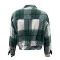thumbnail image 6 of Women Autumn And Winter Casual Long Sleeved Plaid Coat Jacket Plaid Short Coat, 6 of 6