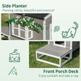 thumbnail image 5 of Pawhut Wooden Large Cat House Elevated Indoor Outdoor with Porch and Balcony, 5 of 9