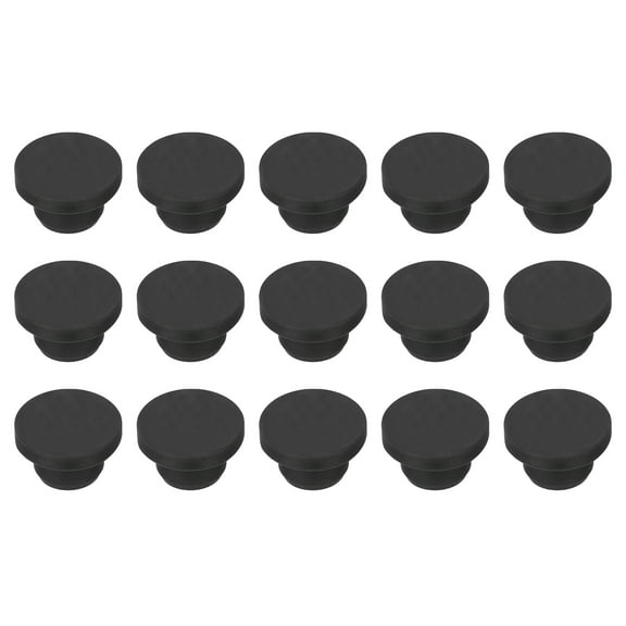 Uxcell 15pcs T-Shaped Silicone Plugs 16mm 5/8 Inch Dia Snap in Plug Hole Seal Cover Round Rubber Stopper