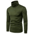 thumbnail image 2 of LYXSSBYX Men's Performance Long Sleeve Shirt Moisture Wicking Crew T-Shirt Turtleneck Solid Colour Stretch Slim Fit Bottoming Top Blouse, 2 of 6