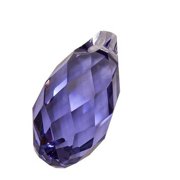 Crystal, #6010 Briolette Pendant 17x8.5mm, 1 Piece, Tanzanite