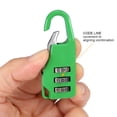 thumbnail image 3 of Uxcell 3 Digit Combination Padlock 0.12'’ Shackle Dia Code Dial Locks Zinc Alloy Green 2Pcs, 3 of 4