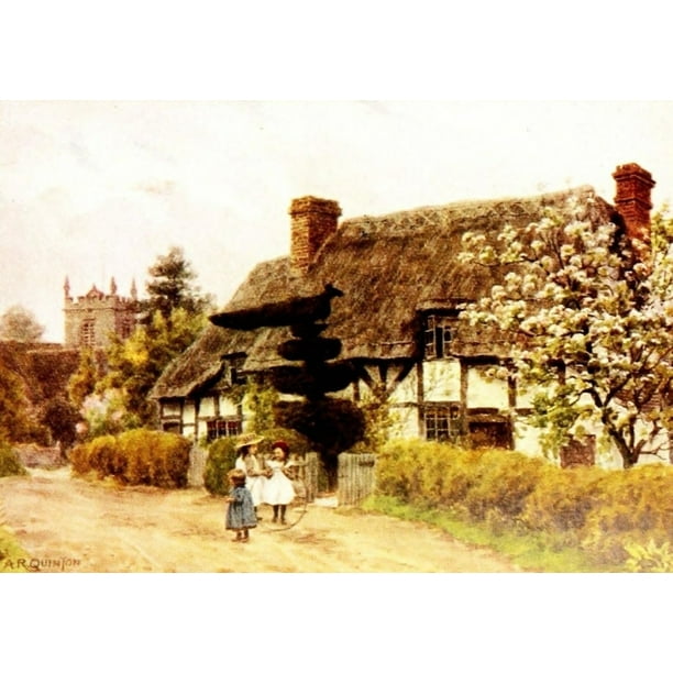 Cottages And Village Life 1912 Norton Nr Evesham Poster Print By Alfred