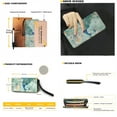 thumbnail image 2 of LedBack Peacock Butterfly Print Leather Purses for Women Peony Print Top Handle Shoulder Bag Wristlet Leather Wallet Zipper Handbag and Purse Set for Travel, 2 of 4