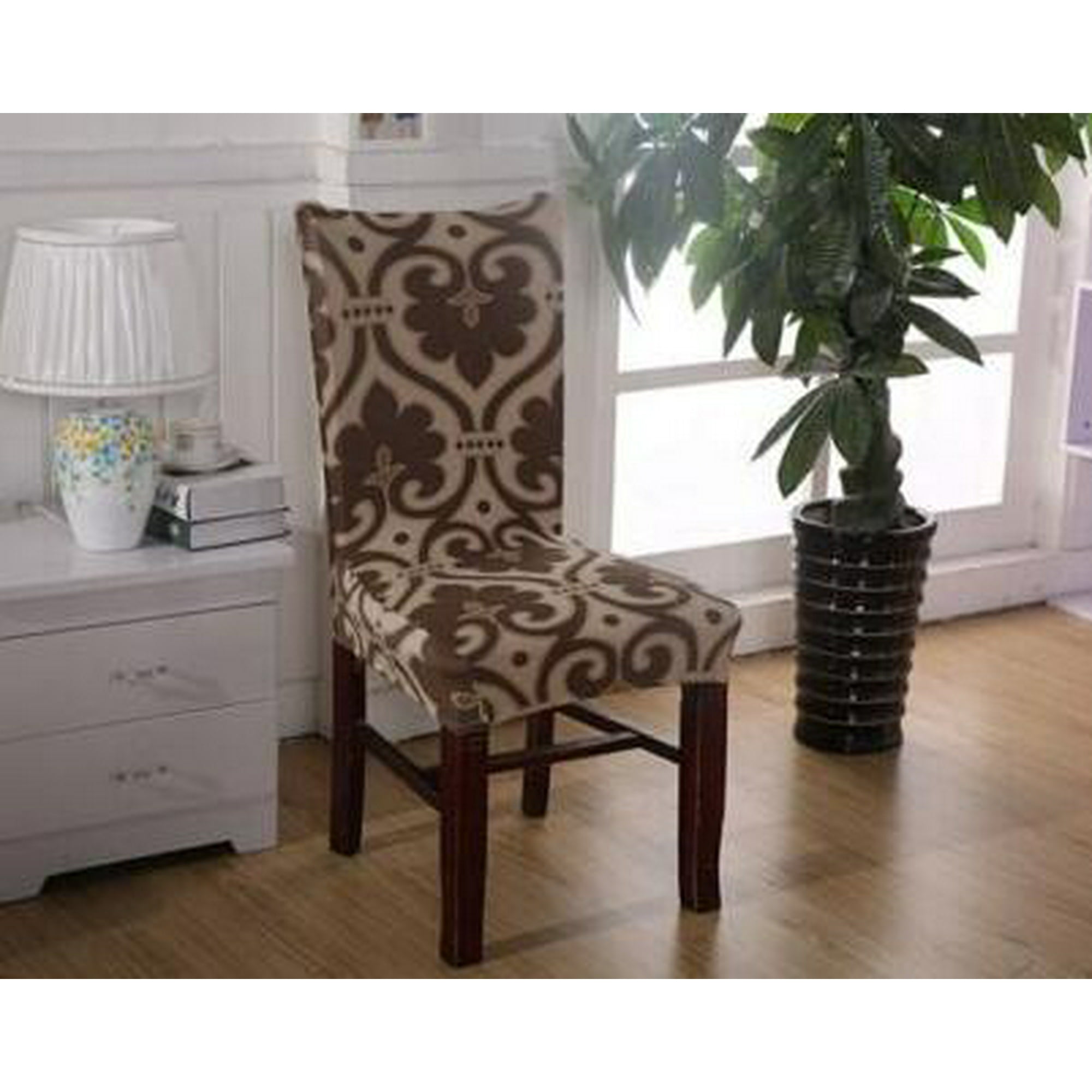 Chair Covers Soft Spandex Fit Stretch Short Dining Room Chair Covers With Printed Pattern Banquet Chair Seat Protector Slipcover For Hone Party Hotel Wedding Ceremony Walmart Canada