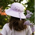 thumbnail image 3 of JAN & JUL 50+ UPF Kids Bucket Sun-Hat Girls, with Adjustable Strap (XL: 5-12 Years, Lavender), 3 of 7