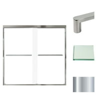 Transolid Fbpt605808c-R 58" High X 59" Wide Bypass Frameless Shower Door - Chrome
