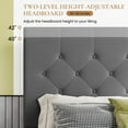 thumbnail image 4 of Sha Cerlin Light Grey King Fabric Platform Bed Frame with 4 Storage Drawers & Adjustable Headboard, Adult, 4 of 8