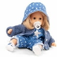 thumbnail image 3 of Gotz: Muffin: My Star - 13" Doll, Blue & White Star Denim Outfit, Knit Sweater & Hat, Soft Body, Blonde Hair, Sleepy Eyes, Collectible Toy, Kids 3+, 3 of 6
