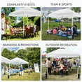 thumbnail image 7 of Nazhura 10ft x 10ft White Pop Up Outdoor Canopy, Adjustable Height, 7 of 7