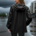 thumbnail image 3 of FAIWAD Women's Waterproof Raincoat Lightweight Hooded Packable Rain Jacket Outdoor Windbreaker with Pocket, 3 of 7