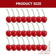 thumbnail image 5 of BRIGHTFUFU 50pcs Fake Cherry Vivid Simulated Cherry Decor Fruit Shape Desktop Adornment, 5 of 8