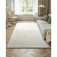 thumbnail image 4 of VEVOR Indoor Plush Area Rugs, 8 x 10 ft Soft Plush Carpet, Furry Shag Area Rugs for Living Room, Bedroom, Sunroom, Modern Home Decor Aesthetic, Non-Shedding, Non-Woven, Slip-Resistant, Ivory White, 4 of 9