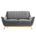 thumbnail image 5 of Modway Winsome Channel Tufted Performance Velvet Loveseat in Gray, 5 of 8