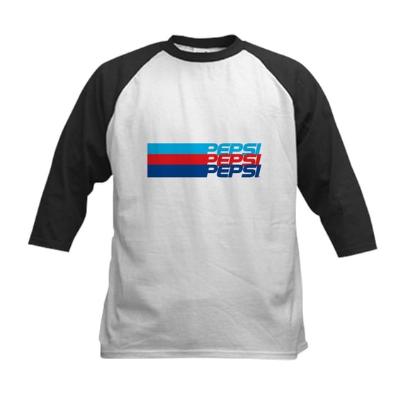 CafePress - Pepsi Striped Kids Baseball T Shirt - Kids Cotton Baseball Jersey, 3/4 Sleeve Shirt