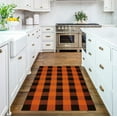 thumbnail image 3 of iOhouze Buffalo Plaid Rug 3x5 Orange and Black Checked Rug Halloween Doormat Washable Outdoor Rugs Cotton ayered Front Door Mat for Front Porch Entryway Patio Farmhouse, 3 of 8