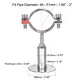 thumbnail image 4 of Soporte de tubo de montaje en pared y techo de acero inoxidable 304 Uxcell para tubos de 48-51mm, 4 of 5