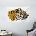 thumbnail image 1 of Tiger Tapestry, Sketch Drawing of Bengal Royal Animal Carnivore Large Cat with Vibrant Colors, Wall Hanging for Bedroom Living Room Dorm Decor, 60W X 40L Inches, Ligth Brown Black, by Ambesonne, 1 of 2