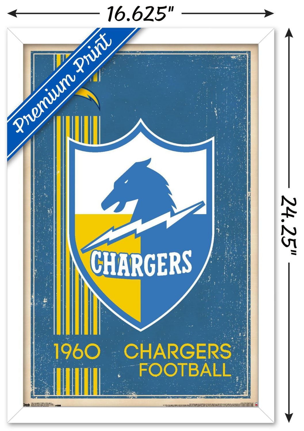 NFL Los Angeles Chargers - Retro Logo 17 Wall Poster