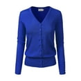 thumbnail image 1 of Made by Olivia Women's Classic Button Down Long Sleeve V-Neck Soft Knit Sweater Cardigan, 1 of 7